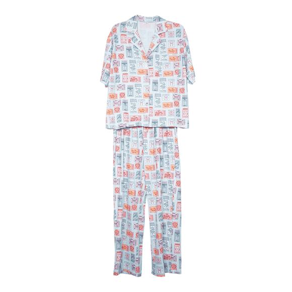 Katydid Traveling Matchbook Pajama Pants Set - Picture 2 of 7